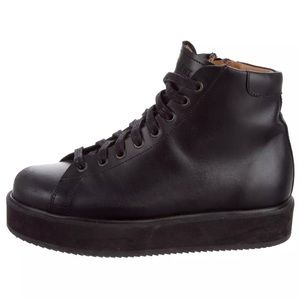 Rare 💥 Damir Doma Silent Black leather high-tops